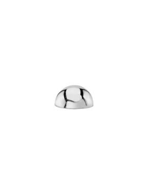 BVLA Half Dome Threadless End - 14k White Gold, High Polish